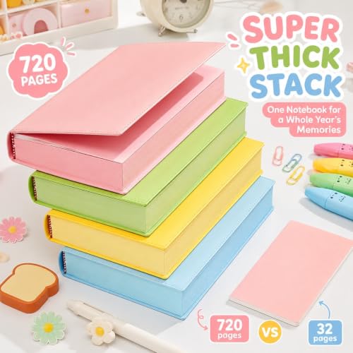 Carnet A5 bloc notes pages blanches journal intime pour l'école - 3