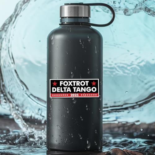 Image of (Pack of 3) Subtle Foxtrot Delta Tango 2025 FDT Anti Not My President Liberal Feminist Political Vinyl Stickers for Water Bottles Laptop Bumper Window Car 5 Inches