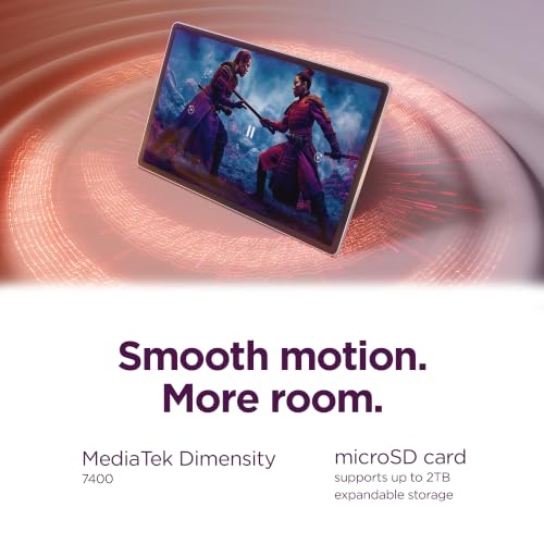 Image of Lenovo Tab Plus Gen 2 - Entertainment Tablet and Clear Case - 12.1″ 2.5K IPS Touch Display - 120Hz - MediaTek Dimensity 7400 CPU - 8GB Memory - 256GB UFS Storage - Integrated Arm Mali-G615 MC2 GPU