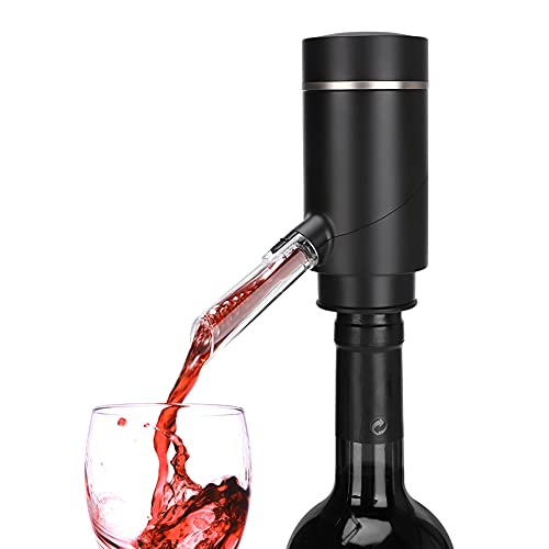 Aceshop Aireador de Vino Eléctrico, Dispensador de Vino Tinto Automático Portátil con un Solo Toque Decantador y Dispensador de Vertido Automático Aireador de Vino Inteligente para Vino Tinto y Blanco