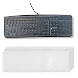 Reusable Waterproof Keyboard Cover, Universal Clear Anti-Dust Keyboard Skin Protector Covers for 104
