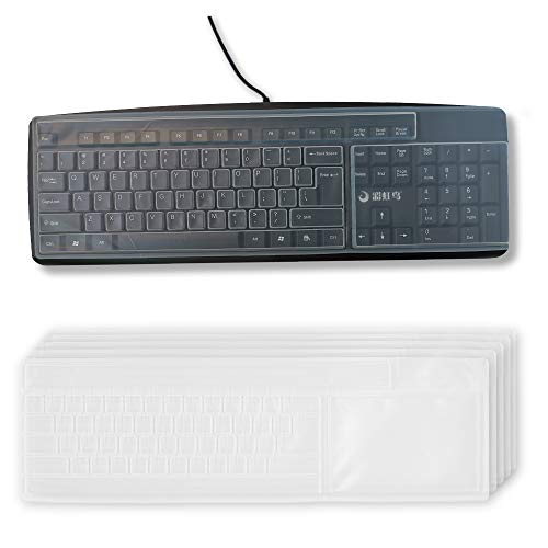 Reusable Waterproof Keyboard Cover, Universal Clear Anti-Dust Keyboard Skin Protector Covers For 104/107 Keys Standard Desktop Keyboard (Pack Of 30) #TOP26
