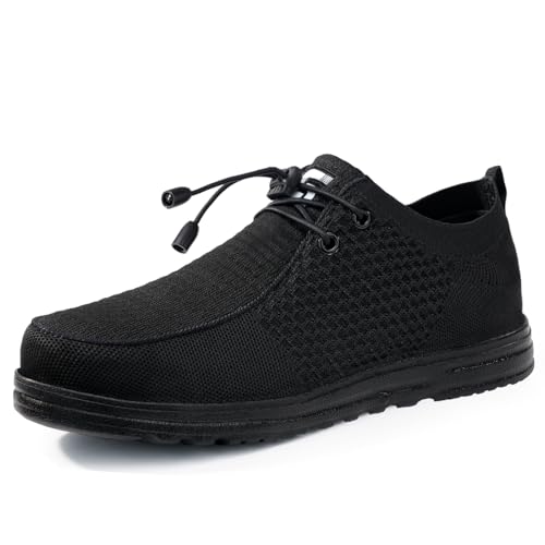 Steel Toe Shoes for Men Lightweight Work Shoes Safety Shoes Air Cushioned Steel Toe Sneakers Indestructible Steel Tennis Toe Shoes Construction Industrial Work Safety Sneakers