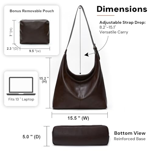 Slouchy Hobo Bag with Matching Pouch
