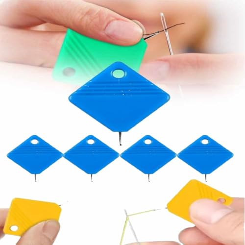 Image of 2024 Newest Automatic Needle Threaders for Hand Sewing, Embroidery Floss, Sewing Machine Needle Threader, Sewing Supplies Tool, Fits All Needle Sizes (Blue, 5 PCS)
