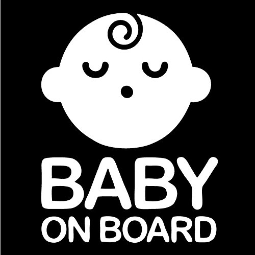 TOTOMO Baby on Board Sticker - Safety Caution Decal Sign Stickers for Cars Windows Bumpers - Sleeping Baby Boy ALI-020 - Thumbnail 2