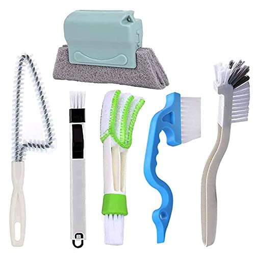 Brosses de Nettoyage,Brosse de Nettoyage de Rainure de Fenêtre Domestique,Petite Brosse de Nettoyage de Fenêtre,pour la Cuisine, Stores,Brosse de Nettoyage d'angle Cover