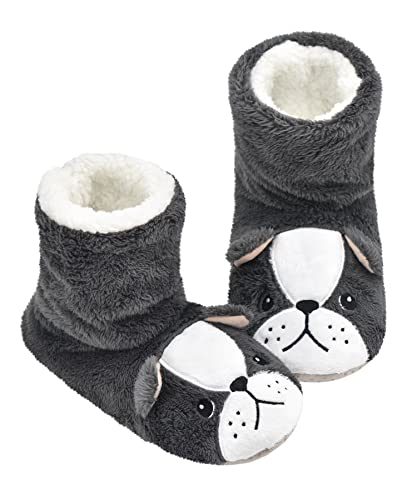 Dicuird Womens Slipper Socks Comfy&Warm Animal Non-Skid Bedroom Slipper Booties (Dog,8-10) #TOP14