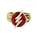 CrazyCatCos Golden lightning Ring Golden Size 10 Zinc Alloy Cosplay Prop