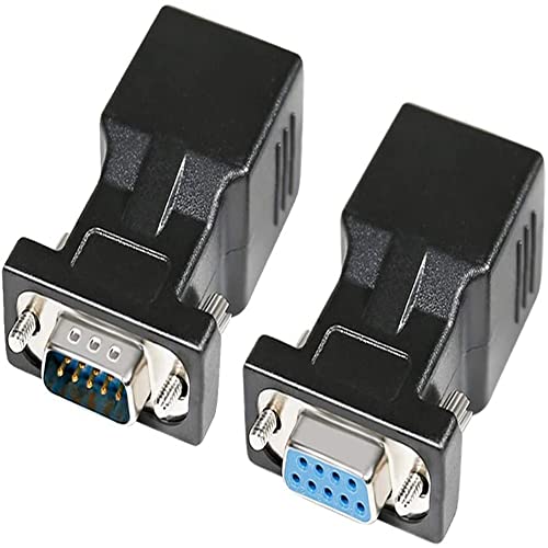 DTECH Adaptateur série RS232 DB9 vers RJ45 DB-9 femelle vers RJ-45 femelle (DB9 mâle vers RJ45 et DB9 femelle vers RJ45)