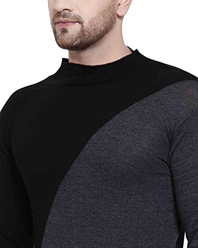 Image of Style Quotient Mens Grey Solid Sweaters