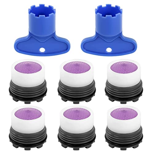 Aireador Grifo M16, 6 Piezas Aireador Grifo Cocina con 2 Llave, Filtros para Grifo Ahorro de agua
