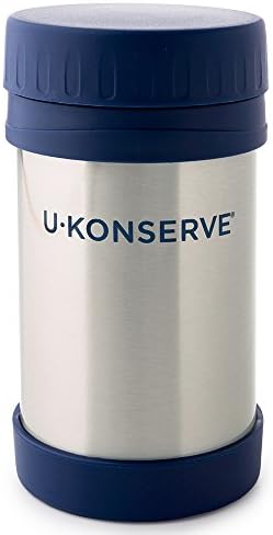 U Konserve - Stainless Steel Food Jar, Keeps Foods and Liquids Hot or Cold for Hours, Double-Walled and Vacuum Insulated, Dishwasher Safe (16 Ounce, Navy)
