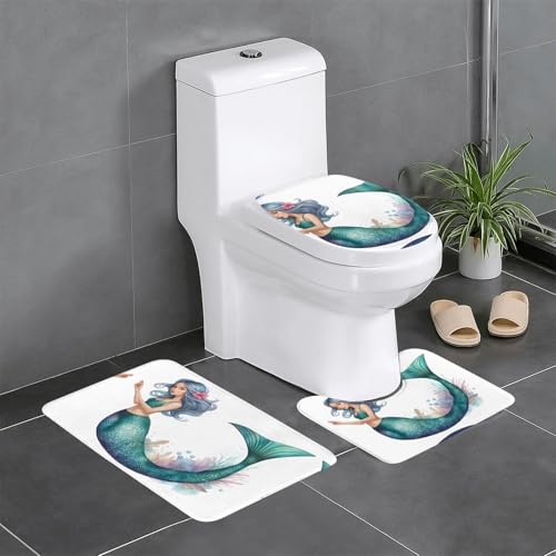 Tapis de salle de bain queue de sirène pour sublimer la coiffeuse et les WC - 2