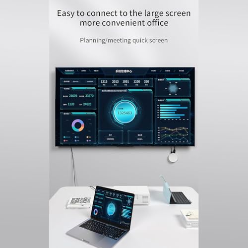 Image of ETZIN 4K 5G Wireless Display Adapter, HDMI Display Adapter Dongle, Miracast Dongle Stream Video /Audio from Phone /Android /Win Laptop to TV /Projector /Monitor, Support Airplay /Miracast /DLNA EPL-1401WA