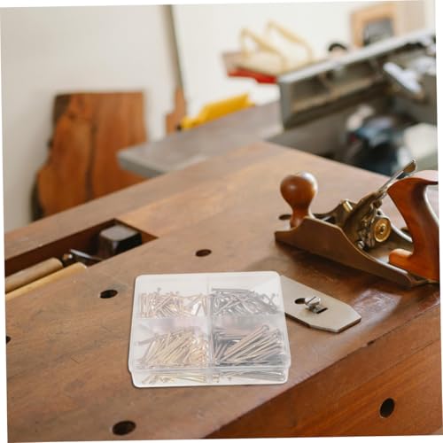 Image of 1set Wall Mount Nails Assortment Kit Hanging Hardware for Boards Picture Frames Multi-Specification Nails for Home Decor Projects Efficient Storage Tool Box Included