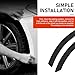 Qurbuns 2 PCS Car Wheel Tire Eyebrow Strips, Anti Collision Silicone Fender Flare Arch Lip Trim Strip, Car Fender Potector Sticker for Auto Body Edge & Bumper, Universal for Most Cars (White))
