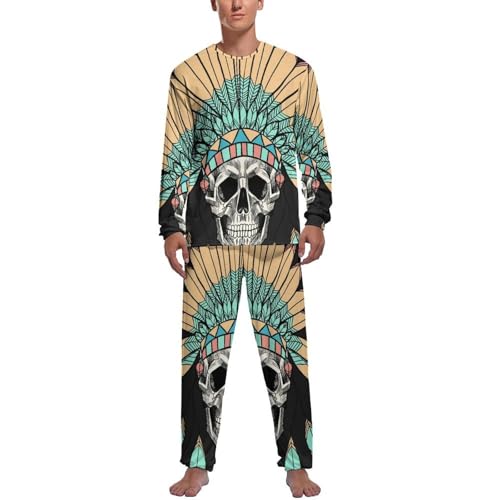 Pyjama homme Squelette Minoritaire vêtement de nuit haut bas pantalon longue