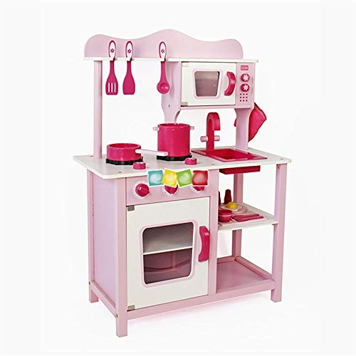 Kinderküchenspielzeug Spielküche aus Holz Pretend Play Toy Küche for Kinder Role inklusive Mit Ofen Kinder-Rollenspiel… – Bild 3