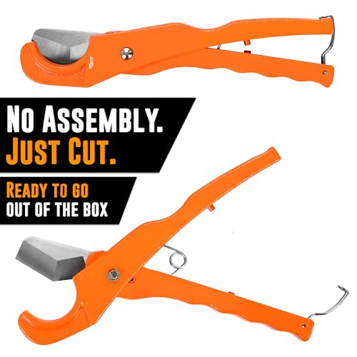 Mutt Tools Professional PEX Cutter Tool - 1/8” to 1” Heavy Duty Pipe and Tubing Cutter for Plumbing - Cuts PEX, PVC, CPVC, Plastic Pipe and Rubber Hose - Precision Plumbing Tool Kit Essential by AMERICAN MUTT TOOLS - Image 7