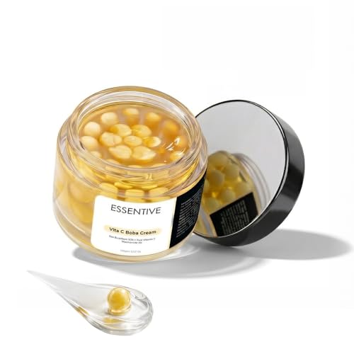 Image of Deep Vitamin C Golden Capsule 100g | Korean Boba Cream with Sea Buckthorn, Niacinamide & Vitamin E | Face Moisturizer for Hydration, Brightening & Anti-Aging | Korean Skin Care