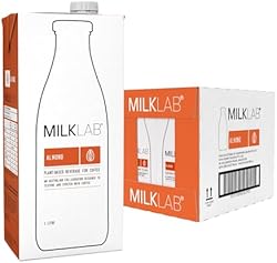 MILKLAB Almond Milk 8 x 1L Barista Milk For Coffee, Latte & Espresso, Dairy Free, Plant Based, Vegan