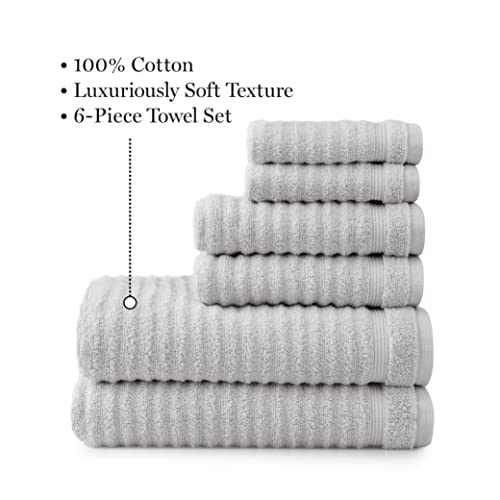 Marthastewart100cottonbathtowelssetof6piece2bathtowels2handtowels2washclothsquickdrytowelssoftabsorbentbathroomessentialstexturedgray  Urban Country Home Decor Martha stewart 100 cotton bath towels set of 6 piece 2 bath towels 2 hand towels 2 washcloths quick dry towels soft absorbent bathroom essentials textured gray  urban country home decor