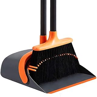 SANGFOR Dust Pan and Broom Set Cleans Broom and Dustpan Set Upright St