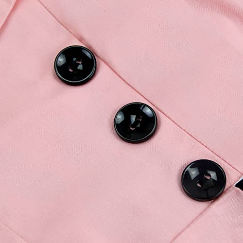 Image of KILLREAL Women's Vintage Polka Dot Print A-Line Pin Up Style Sleeveless Cocktail Party Casual Dress