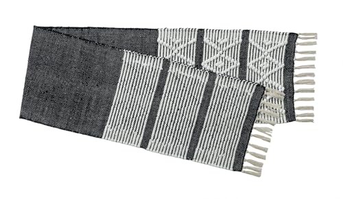 Image of Premium Boho Cotton Table Runner for 4 6 Seater Dining Table |Center Table |Coffee Table|Dining Table|Eating Area|Table Decor(14*72 INCHES)|Black D| SZPR 047