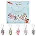 nbeads 6 St&uuml;ck Eulen Maschenmarkierer, 6 Farben Legierung Emaille H&auml;kelstichmarker Charms Verriegelungsstichmarker Zum Stricken Weben N&auml;hzubeh&ouml;r Quilten Handgemachter Schmuck