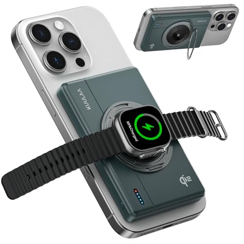 Ya en manzanajugosa.com: Kuulaa Qi2 Wireless Powerbank 10000mAh Compatible con Apple Watch Laden Magsafe 15W Wireless Power Bank & 30W USB-C Schnellladefunktion externer Akku kompatibel mit iPhone 16 Pro Max/16/15-12