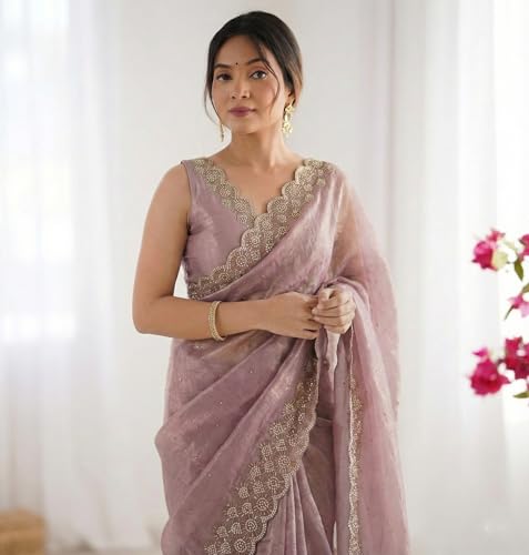 ZILVIRA purple soft silk saree in soft silk – image 2