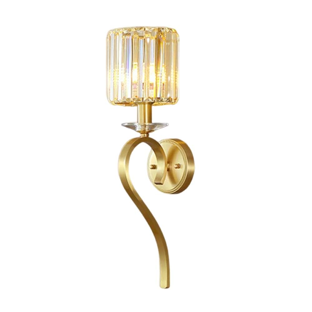 KBUUKYYXouy Wall Sconce for Bedroom Chandelier Wall Sconces with Crystal Glass Lampshade Farmhouse Interior Decoration Brass Sconces Hardwired Modern Fixture for Bedside Be,Gold-A(Gold)