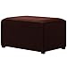 CHUN YI Oversized Ottoman Slipcover Jacquard Polyester Stretch Fabric Rectangle Folding Storage Stool Ottoman Cover Furniture Protector for Living Room (Oversize, Chocolate)