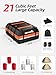 Abahub Car Roof Bag 800D Waterproof Car Rooftop Cargo Carrier Bag 21Cubic for Cars with/Without Racks, Includes Anti-Slip Mat, 6 Door Hooks, 8 Reinforced Straps, Storage Bag, Blue