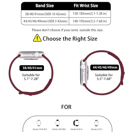 Image of Thin Silicone Band Compatible with Apple Watch 41mm 38mm 40mm 46mm 45mm 42mm 44mm, Slim Narrow Replacement Sport Strap Wristband for iWatch Series 11 10 9 8 7 6 5 4 SE Ultra 3 2 1 Women Men