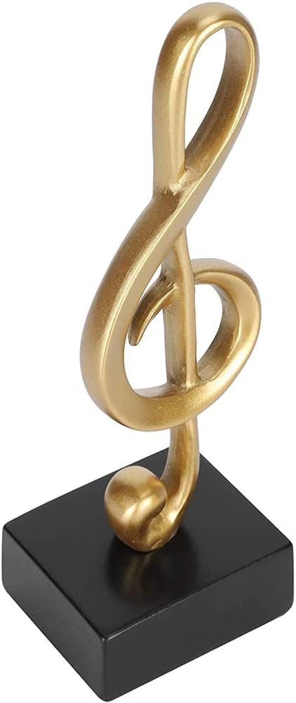 Musical Sculpture Music Note Figurine Musical Note Ornaments Musical Symbol Decoration Desktop Resin Craft for Home Piano Gifts Souvenirs