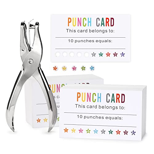 ONEDONE Reward Punch Cards Pack (200) - 3.5x2 in Star