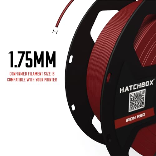 HATCHBOX 1.75mm Jelly Red PLA 3D Printer Filament, 1 KG Spool, Dimensional Accuracy +/- 0.03 mm, 3D Printing Filament