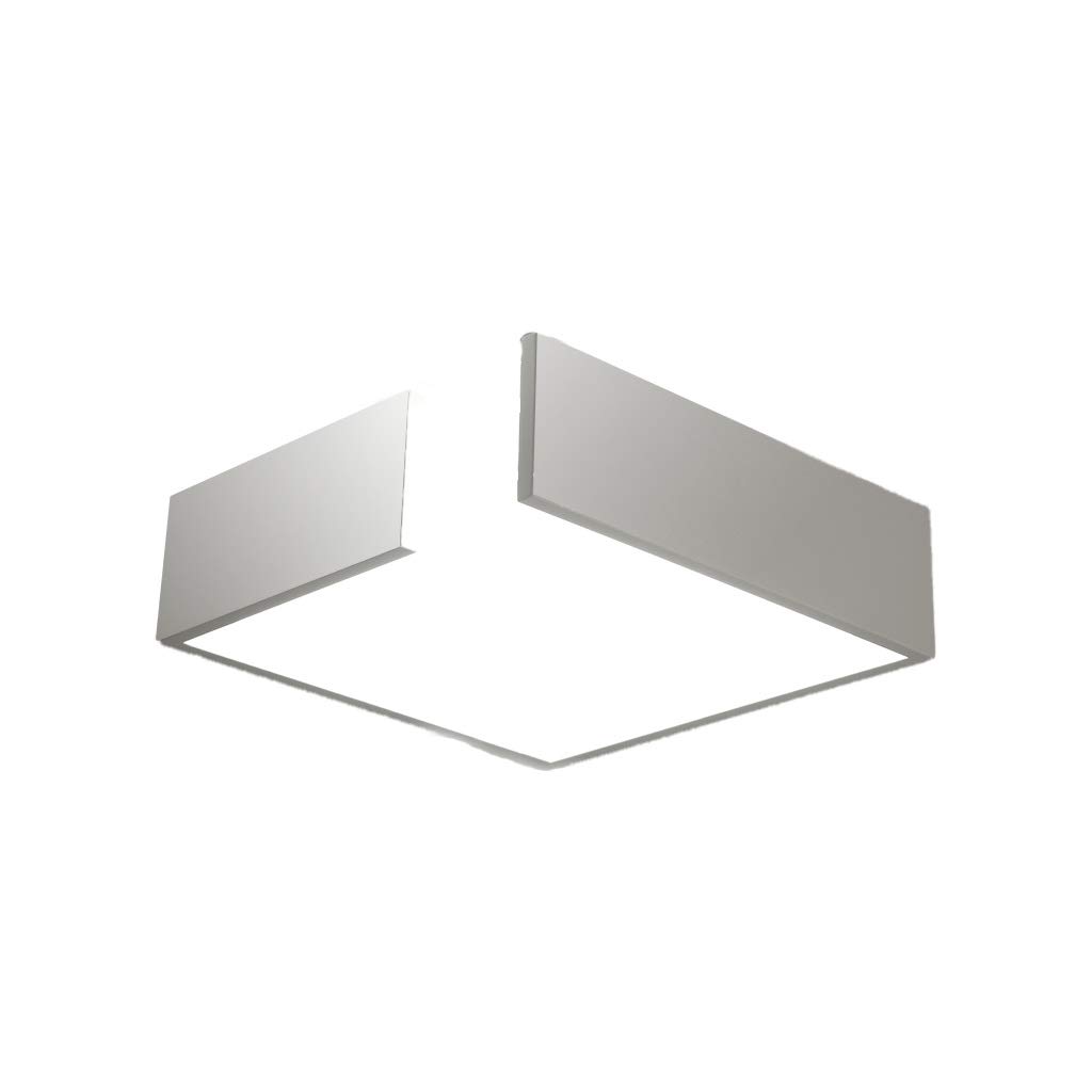 Plafonnier LED carré blanc variable 41cm RJJ pour grand salon et chambre