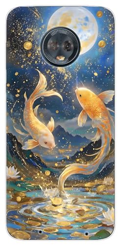 YonderYM Compatible con Motorola Moto g6 Plus Funda,Suave Silicona TPU Antigolpes Protectora Case,Anti-Choque Carcasa Protectora, Anti-Arañazos Case Pez