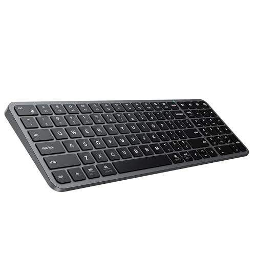 iClever Bluetooth Keyboard, Wireless Keyboard with Numeric Keypad, Multi-Device Rechargeable and Stable Connection Compact Size Bluetooth Keyboard for MacBook, Laptop, iPad, iPhone, Tablet, Windows