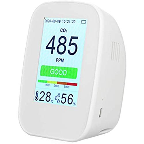 Desktop CO2 / RH/Temp, Luftqualität Detektor 3,5-Zoll Farbige Digital, Indoor/Outdoor CO2 Meter-Temperatur-Feuchtigkeits-Monitor CO2-Tester