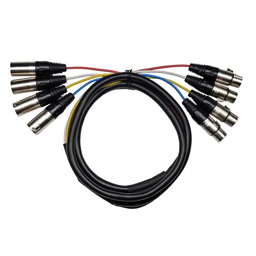 Câble audio serpent XLR 4 canaux à code couleur pour scènes live et micros