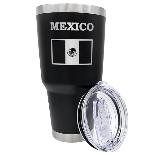 Palm City Products 30 oz Mexico Engraved Black Tumbler