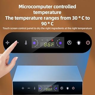 Disidratatore alimentare 800 W con 12 vassoi, temperatura regolabile 30-90 ℃, timer 24 ore, include ricette, per carne, verdura e frutta