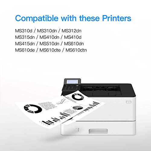 Toner compatible Lexmark 50F1000 noir pour imprimantes MS310dn MS410dn MS510dn