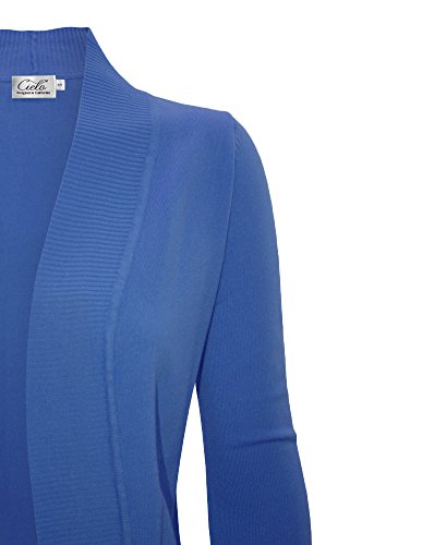 Image of Cielo Women's Solid Basic Open Front Pockets Knit Sweater Cardigan