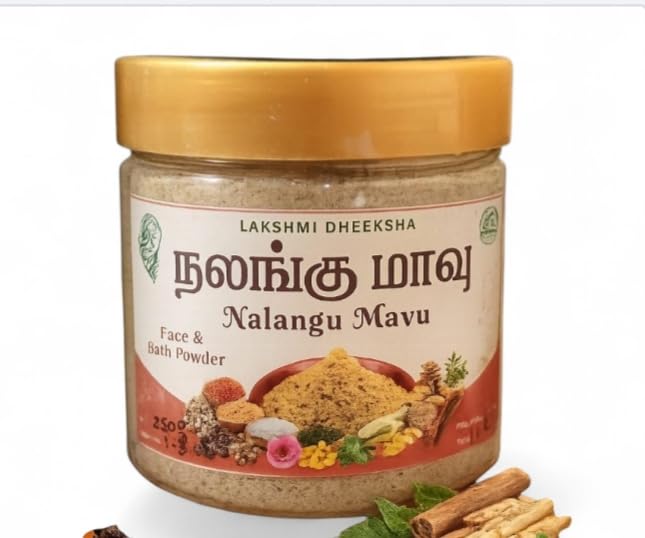 Lakshmi Dheeksha Nalangu Mavu Face & Bath Powder 250g | Natural Ingredients, Face & Bath Use-image-29
